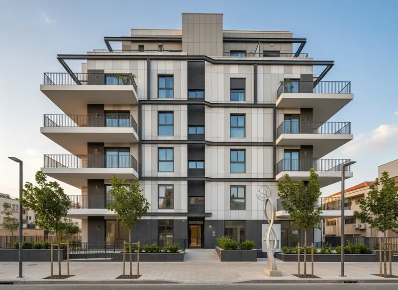 תמונת אחרי - בניין מגורים לאחר התחדשות עירונית